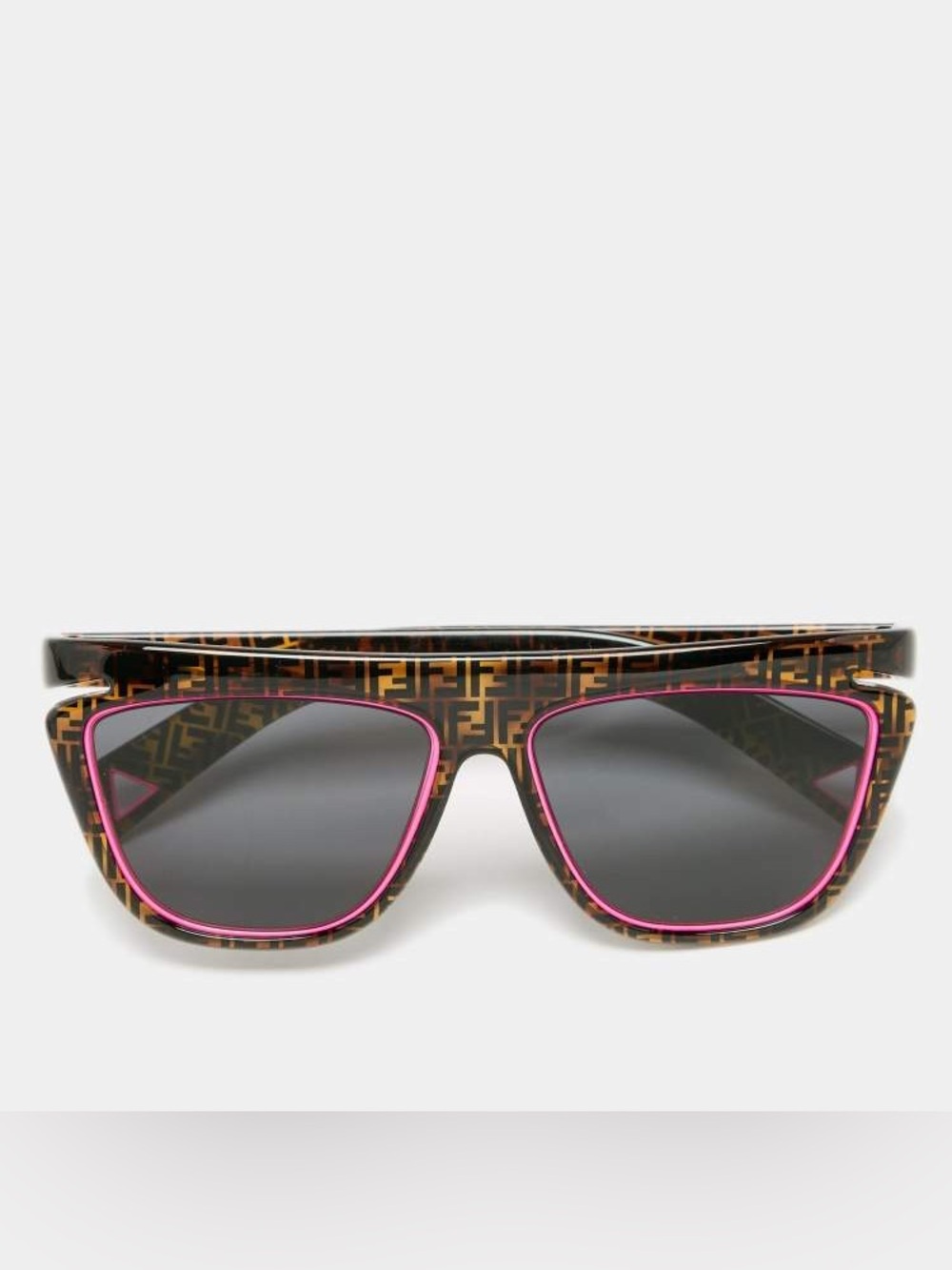 Authentic Fendi FF 0384/S Women's Square Havana Pink Sunglasses UV400 - New